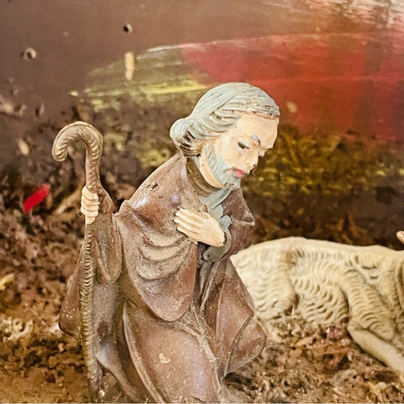 Vintage Italian Nativity Scene Set 10 Figurines Mid-Century - Picture 5 of 15